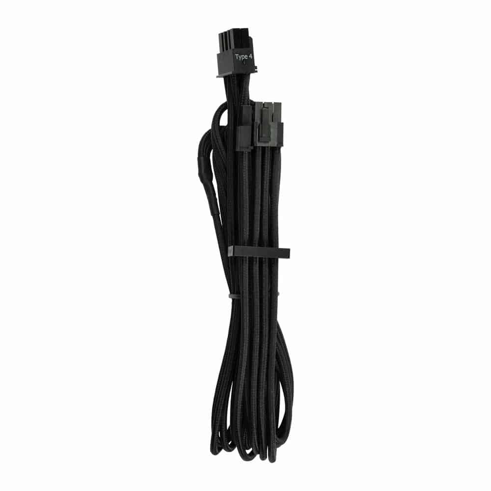(image for) Corsair Type 4 Gen 4 PSU Black Sleeved 8pin PCIe Power Cables